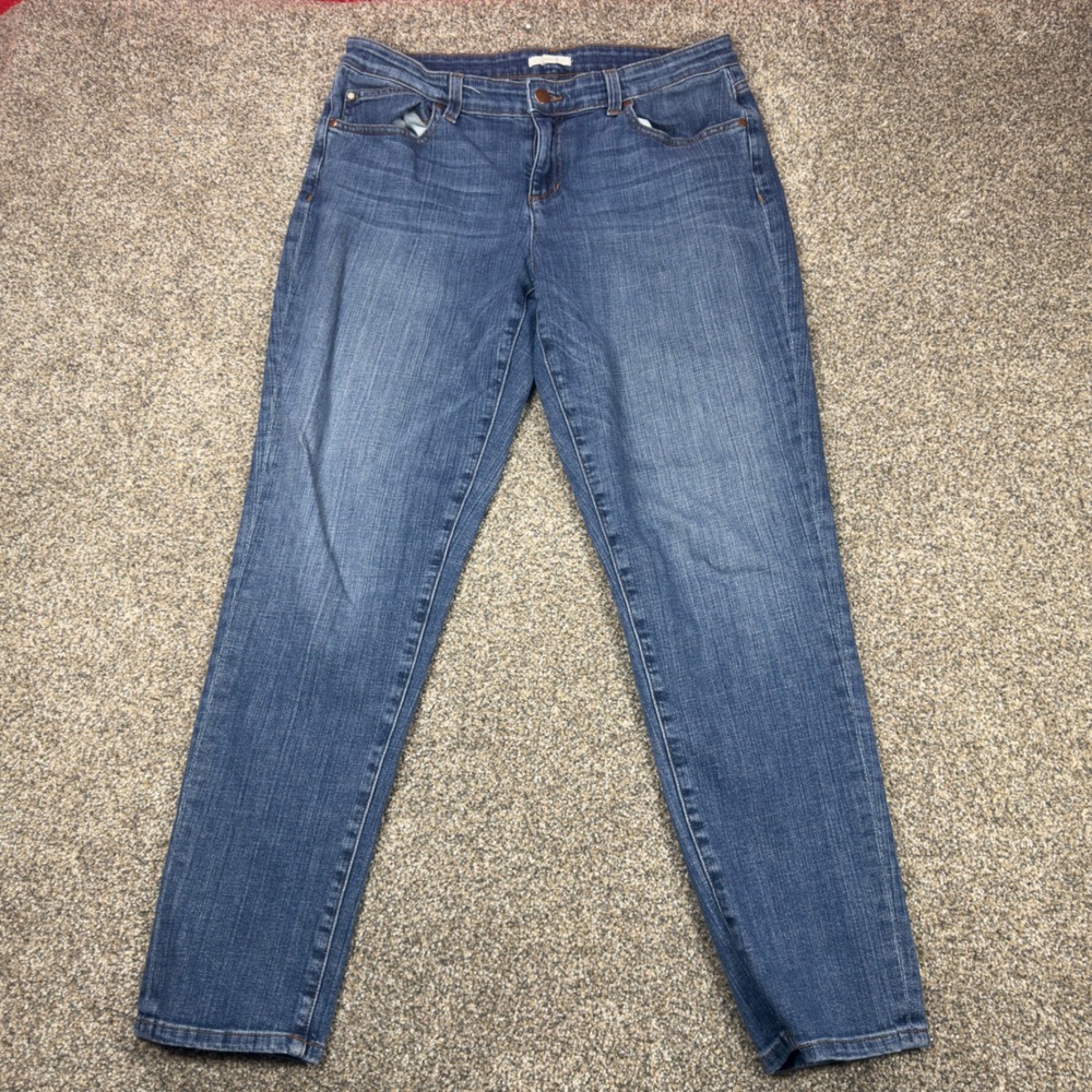 Eileen Fisher Womens Slim Leg Stretch Denim Jeans Medium Wash Blue Size‎ 10